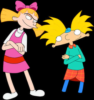 Hey Arnold Characters Helgaand Arnold PNG image with transparent background
