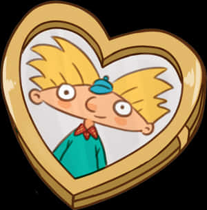 Hey Arnold Heart Frame PNG image with transparent background