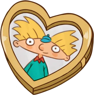 Hey Arnold Heart Frame PNG Image