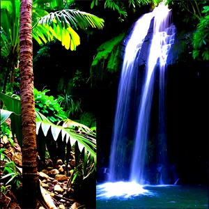 Hidden Palmera Waterfall Png Guf PNG Image