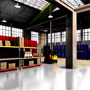 High Ceiling Warehouse Space PNG hdc PNG image with transparent background