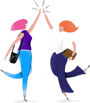 Female Dieter And Female Consultant High Fiving - One2one Diet Pdf, HD Png Download PNG with transparent background