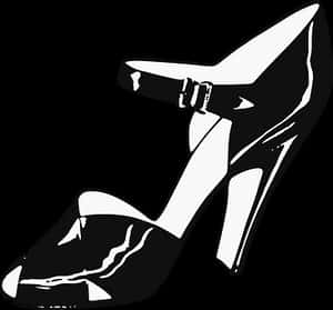 High Heel Shoe Silhouette PNG with transparent background
