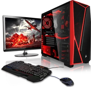 High Performance Gaming Setup PNG Image