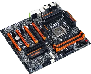 High Performance Gigabyte Motherboard PNG Image