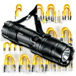 High Power LED Flashlight PNG 24 PNG image with transparent background