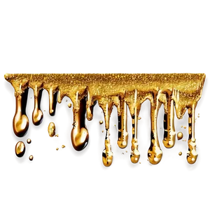 High-quality Gold Glitter Drip Png Oit PNG Image