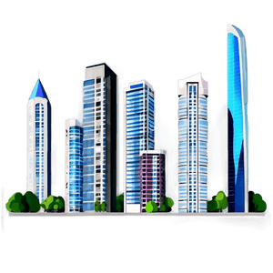 High-Rise Towers Illustration PNG byn PNG