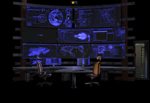 High Tech Control Room PNG with transparent background