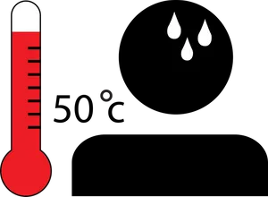 High Temperature Warning Sign PNG Image