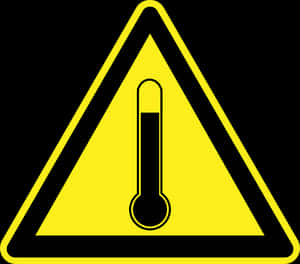 High Temperature Warning Sign PNG image with transparent background