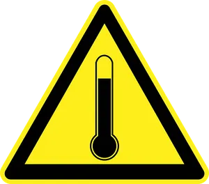 High Temperature Warning Sign PNG Image