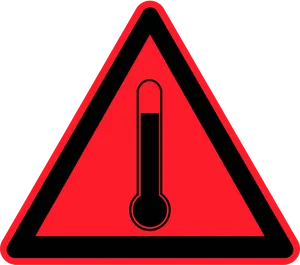 High Temperature Warning Sign PNG Image