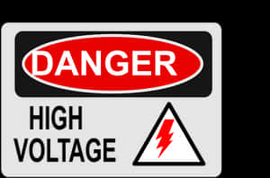 High Voltage Warning Sign PNG image with transparent background