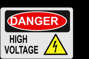 High Voltage Warning Sign PNG image with transparent background