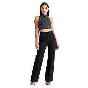 High Waisted Black Pants Png 06212024 PNG Image