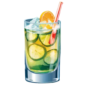 Highball Cocktail Glass Png Prw PNG Image