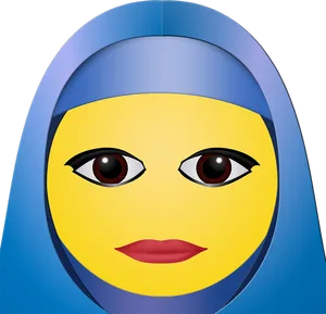 Hijab Emoji Graphic.png PNG Image