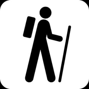 Hiker Pictogram Icon PNG image with transparent background