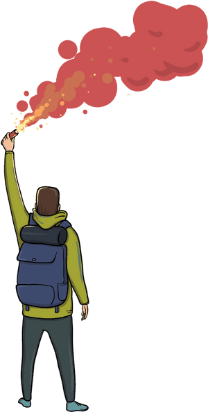 Hiking Clipart Distant - Cartoon, HD Png Download PNG with transparent background