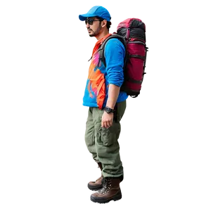 Hiker With Hat Png Qsn PNG Image