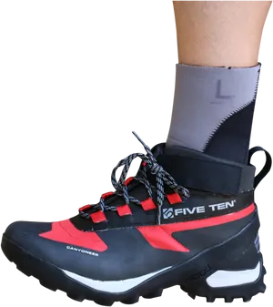 Hiking Bootwith Gaiter Attached.png PNG Image