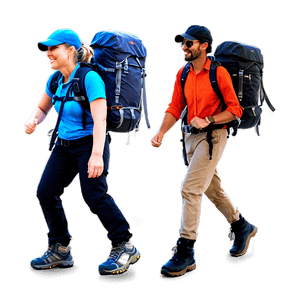 Hiking Couple Adventure PNG cwe PNG image with transparent background