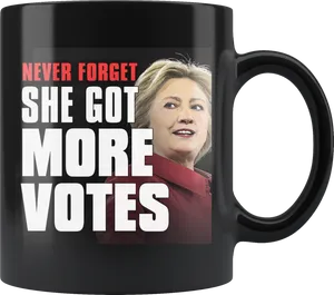 Hillary Votes Reminder Mug PNG Image