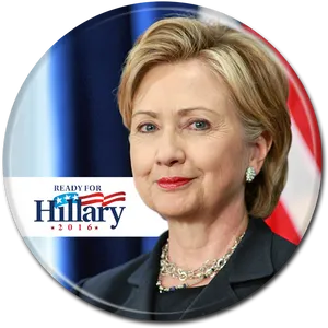 Hillary2016 Campaign Button PNG Image