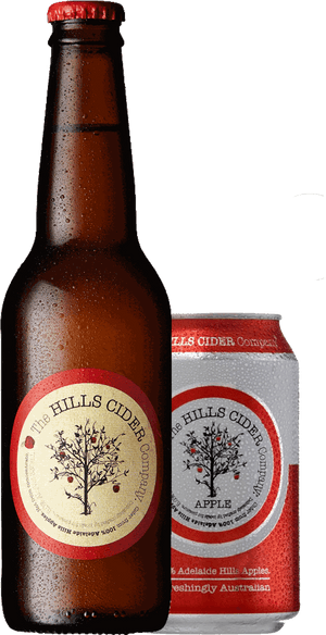 Hills Cider Bottleand Can PNG image with transparent background