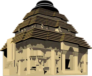 Hindu_ Temple_ Artistic_ Representation PNG Image