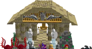 Hindu_ Temple_ Lego_ Structure PNG Image