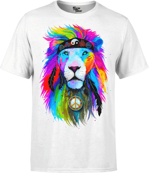 Hippie Lion Premium Cotton Crew Premium Supima Cotton - Hippy Lion, HD Png Download PNG image with transparent background