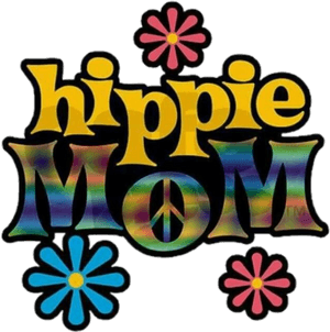 #hippie #mom #retro #flowers #psychedelic #floral - Hippie Peace And Love, HD Png Download PNG image with transparent background