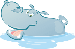 Hippo And Water Png - Hippo In Water Clipart, Transparent Png PNG image with transparent background
