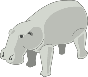 Hippopotamus Download Clip Art - Animated Hippopotamus, HD Png Download PNG image with transparent background