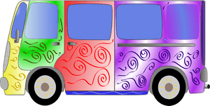 Hippy, Van, Bus, 60s, Sixties, 60ies, Colorful - Años 60 Png, Transparent Png PNG image with transparent background
