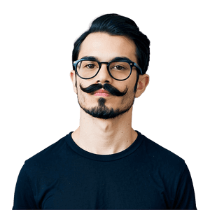 Hipster Thick Mustache PNG 05042024 PNG