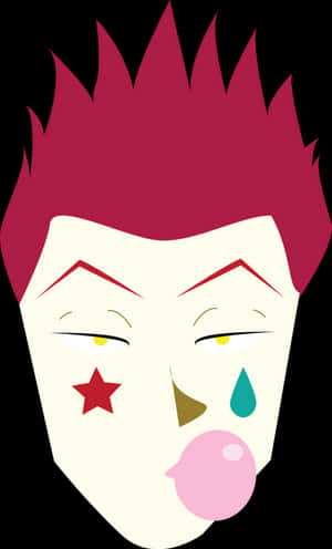 Hisoka Minimalist Art PNG image with transparent background