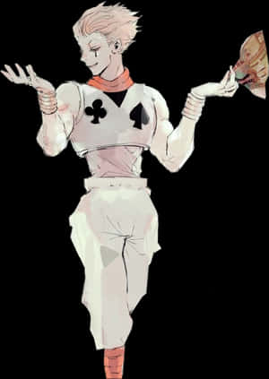 Hisoka Morow Playing Cards Illustration PNG image with transparent background