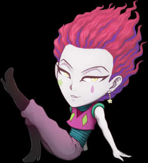 Hisoka Morow Portrait PNG image with transparent background