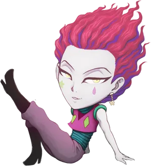 Hisoka Morow Portrait PNG Image