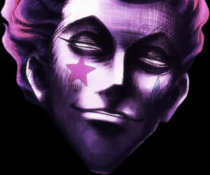 Hisoka Mysterious Magenta Smile PNG image with transparent background
