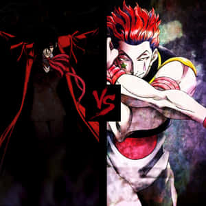 Hisokavs Animated Character Faceoff PNG image with transparent background