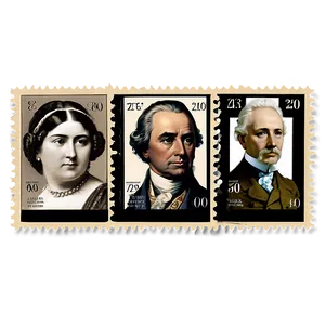 Historical Figures Postage Stamp Png 24 PNG Image