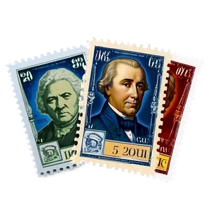 Historical Figures Postage Stamp Png 30 PNG Image