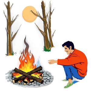 Hobo Campfire Scene Png 48 PNG Image