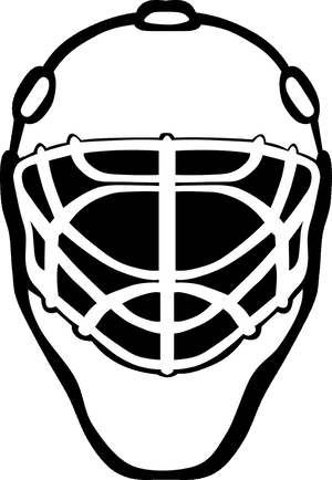 Hockey Goalie Mask Vector PNG image with transparent background