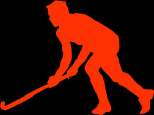 Hockey Player Silhouette PNG image with transparent background