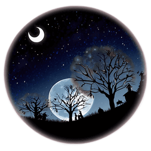 Hocus Pocus Full Moon Night PNG wug39 PNG image with transparent background